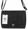 GEANȚĂ DE DAMĂ tip poștaș BEE BAG negru 1002S24